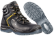 schwarzer Sicherheitsstiefel S3 von ISM mit gelbem Streifen