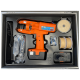 Set Meta FB-350 Bindegerät Hana R-Binder in Orange, mit Bindedrahtrollen, Akkus und Ladegeräten