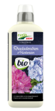 Flüssigdünger für Rhododendren, Hortensien und Moorbeetpflanzen von Cuxin DCM, bio, für tiefgrüne Blätter und volle Blütenpracht, helle 0,8 Liter Flasche mit Dosierkappe