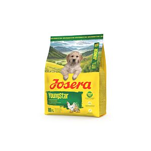 Josera Young Star 900 g Packung – Getreidefreies Welpen-Hundefutter mit Huhn & Kartoffel