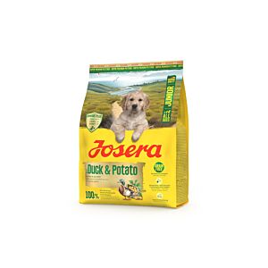 JOSERA Junior Duck & Potato 900 g Trockenfutter Welpenbeutel mit Ente & Kartoffel