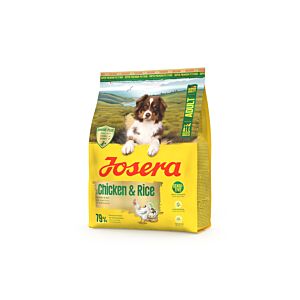 Josera Adult Chicken & Rice 900 g Packung – Trockenfutter für ausgewachsene Hunde mit Huhn und Reis