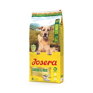 Josera Senior Salmon & Rice 12,5 kg Packung – Trockenfutter für ältere Hunde mit Lachs und Reis