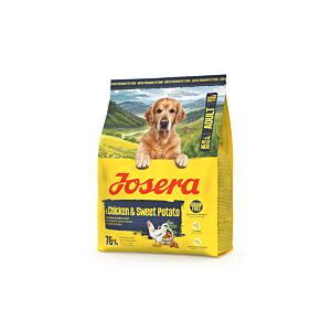 Josera Medi/Maxi Adult Chicken & Sweet Potato 900 g Packung – Trockenfutter Hundefutter Huhn & Süßkartoffel