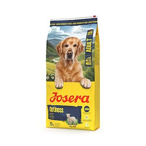 Hundefutter Josera MediMaxi Adult Optiness im 12,5 kg Sack mit Lamm in großer Krokette