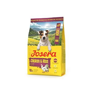 Josera Mini Adult Chicken & Rice 3 kg Packung – Trockenfutter für kleine Hunderassen mit Huhn & Reis