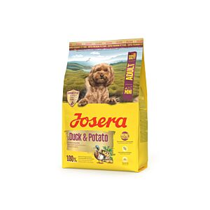 JOSERA Mini Adult Duck & Potato 3 kg Trockenfutterbeutel, mit Ente & Kartoffel, für kleine ausgewachsene Hunde 
