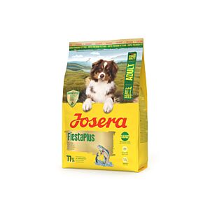Josera Adult FiestaPlus 3 kg Packung – Trockenfutter mit Soßenpulver für erwachsene Hunde mit Lachs
