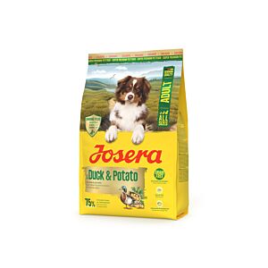 Josera Adult Duck & Potato Hundefutter im 3kg Sack – getreidefreies Trockenfutter mit Ente und Kartoffel für ausgewachsene Hunde
