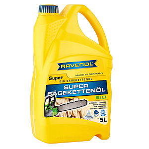 Gelbe Flasche RAVENOL Super Sägekettenöl 5L – biologisch schnell abbaubares