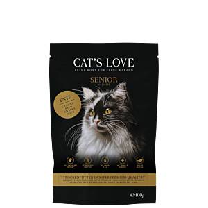 Beutel CATSLOVE Senior Ente 400g – getreidefreies Trockenfutter mit Ente, Lachsöl, FOS für ältere Katzen