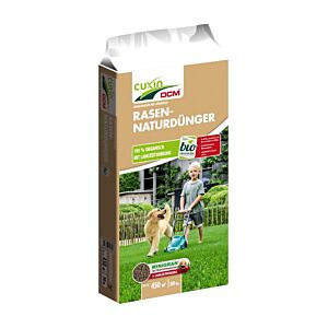 Rasen Naturdünger von Cuxin DCM, 100% organischer Dünger, bio, mit Langzeitwirkung, für einen natürlichen, gesunden Rasen, 10,5 kg Packung für ca. 260 m²
