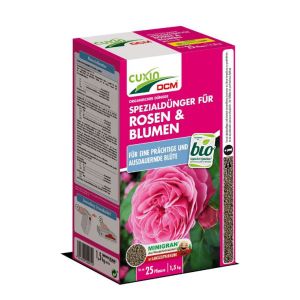 1,5kg Spezialdünger für Rosen und Blumen von Cuxin DCM in der Verpackung, mit Langzeitwirkung, für eine prächtige und ausdauernde Rosenblüte
