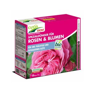 Organischer Dünger für Rosen und Blumen von Cuxin DCM in der 3 kg Packung für ca. 50 Pflanzen, sorgt für eine prächtige und ausdauernde Rosenblüte, biologisch, mit Langzeitwirkung