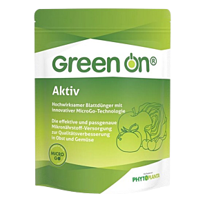 Green On Aktiv Blattdünger im praktischen Beutel, optimal effektive Mikronährstoff-Versorgung zur Qualitätsverbesserung in Obst und Gemüse