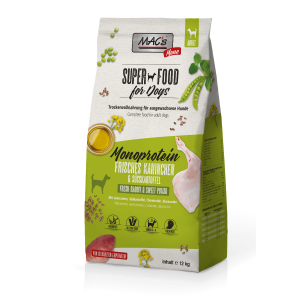 Sack MAC’s DOG Mono frisches Kaninchen 12 kg trocken hunde futter – getreidefreies Monoprotein‑Alleinfutter
