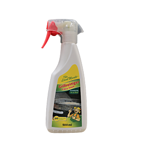 Ihr Landmarkt Grillreiniger Extra stark 500 ml Flasche – extra starker Krustenbrecher zur Entfernung eingebrannter Rückstände auf Grill, Backofen, Kochfeld und mehr.