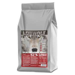 Leitwolf Selected Horse Adult 2 kg Trockenfutter mit Pferd & Kartoffel – Mono‑Protein, Superfood‑Kräuter und Beeren‑Mix, getreidefrei