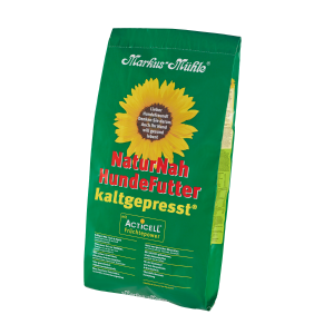 Markus Mühle NaturNah 15 kg Trockenfutter-Beutel – kaltgepresstes, naturnahes Alleinfuttermittel mit Hühnertrockenfleisch, Wildpansen, Früchten und Kräutern
