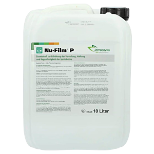 Nu-Film P 10 Liter Kanister, Zusatzstoff zur Erhöhung der Verteilung, Haftung und Regenfestigkeit der Spritzbrühe