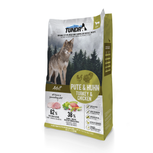 Sack Tundra Dog Pute & Huhn 3,18 kg – getreidefreies Adult-Trockenfutter mit Pute, Huhn & Lachsöl