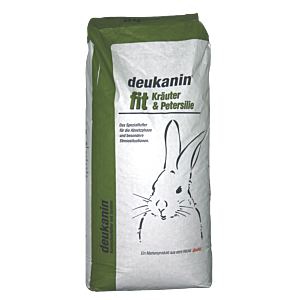 deukanin fit Kräuter & Petersilie 25kg Sack, Spezialfutter für die Absetzphase und besondere Stresssituationen, für Kaninchen und Meerschweinchen