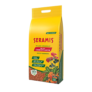 15l Beutel Seramis Pflanz-Granulat für alle Zimmerpflanzen, ersetzt Blumenerde, 100% natürlich