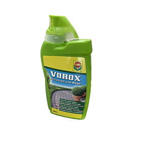 500ml Vorox Terrassen und Wege von COMPO, flüssiges Mittel zur Vernichtung von Algen, Flechten und Grünbelag auf Steinen, Terrassen, Wegen